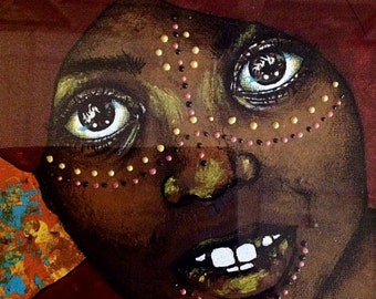 Original Painting ~ "La Soif" (Thirst) ~ African Ethnic ~ Fine Art ~ OOAK
