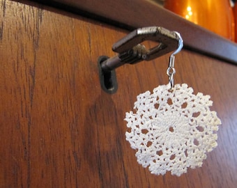 Vintage doily earrings