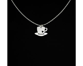 Coffee Necklace - Coffee Cup Necklace - Coffee Jewelry - Coffee Gift - Coffee Cup Jewelry - Coffee Cup Gift