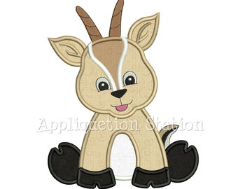Zoo Baby Gazelle Applique Machine Embroidery Design Cute Safari animal INSTANT DOWNLOAD