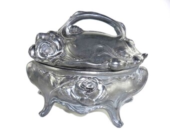 Art Nouveau Jewelry Casket Trinket Box WB Mfg Co 4300 Weidlich Bros