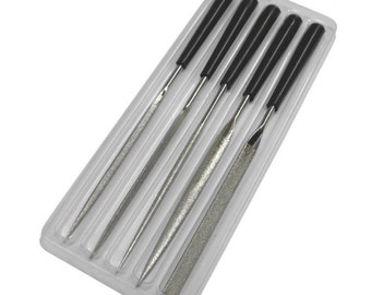 5PC Diamond Precision Needle Files, for Glass, Crystal, and Ceramic, Chip Repairs. CT3342