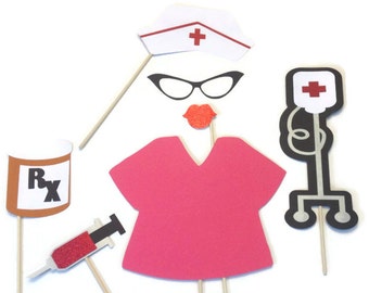 Photo Booth Props Nurse Themed Glasses Photo Booth