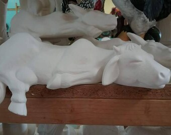 Cow shelf sitter- Ready to Paint