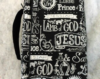 Bible Cover Custom Fit Black and White Your Bible Measurements Required