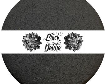 Black Dhalia Bath Bomb - Black Activated Charcoal Incense and Frankincense Fizzy Aromatherapy - Large 8 Ounces - Historical Event Themed