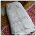 Victorian Flat Thick Linen Sheet Off White French Ladder Work Cut Work Large Monogram Front Embroidered 2 pers Bed Sheet #sophieladydeparis