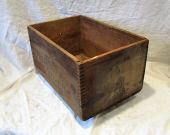Explosives Box, Antique Box, Old Wood Shipping Crate, Hercules Powder Company, Factory Advertising
