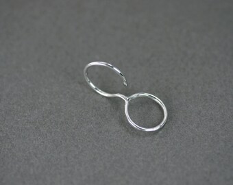 Anneau breloque ou passe chaîne, Piercing de nombril, Anneau piercing nombril, Oreille, Argent 925, Anneau pour breloques, Piercing Gothique