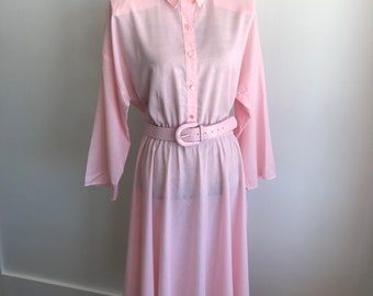 Vintage Shirtwaist Dress - The American Shirt Dress - Dolman Sleeves