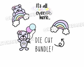 Rainbow Teddy Die Cut Bundle