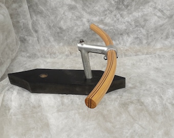 Wooden custom bicycle handlebar curved