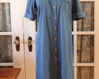 1970's Denim Shirt Dress