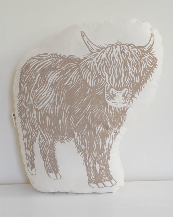 plush cow pillow