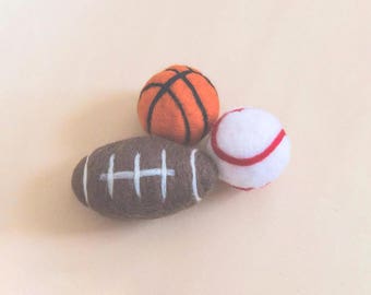 Football prop, basketball prop, felted ball plush, newborn plush, stuffed ball, baseball prop, newborn prop, felted prop, newborn prop
