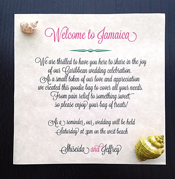 Message in a Bottle Note Destination Wedding Welcome Note Message in a Bottle Note Destination Wedding Welcome Note