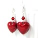 Red Heart Earrings Valentine's Day Jewelry