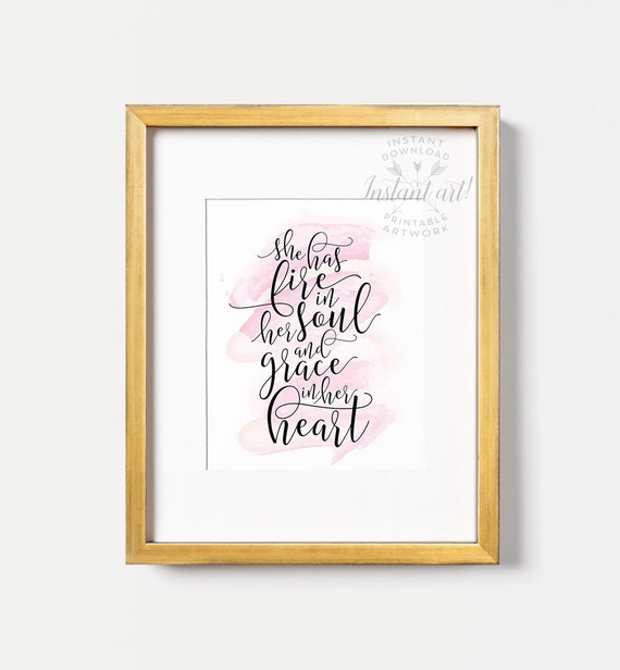 Gift For Her Printable Quotes She Has Fire In Her Soul Inspirational Quote Print Nursery Print Nursery Wall Art Nursery Decor Pink Gift For Her Printable Quotes She Has Fire In Her Soul Inspirational Quote Print Nursery Print Nursery Wall Art Nursery Decor Pink