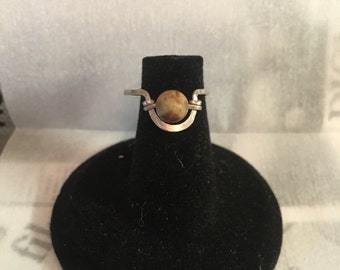 Adjustable Paintbrush Jasper Ring