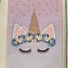 Unicorn lashes and floral tiara pastel 4.50x6 sticker book sticker storage sticker album