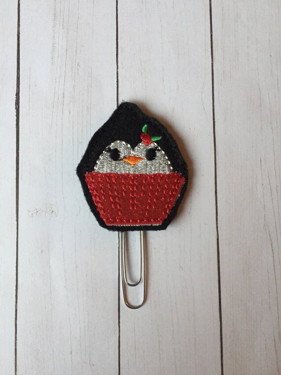 Penguin Cupcake planner Clip/Planner Clip/Bookmark. Penguin Planner Clip. Cupcake Planner Clip. Christmas Planner Clip. Holiday Clip