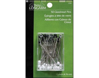 Glasshead 1-7/8 inch Longarm Leader Pins by Dritz Notions - 50ct