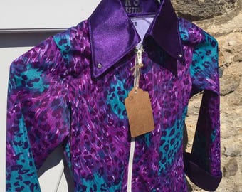 Western show shirt 6 ans/yrs, violet +blue