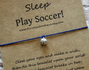 Soccer Wish Bracelet.Wish Bracelet.Soccer Bracelet.Soccer Gift.Wish Bracelets.Soccer Team Gift.Bracelet.Soccer Charm.Charm Bracelet.Gift