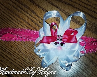 Easter bunny girls ribbon headbands