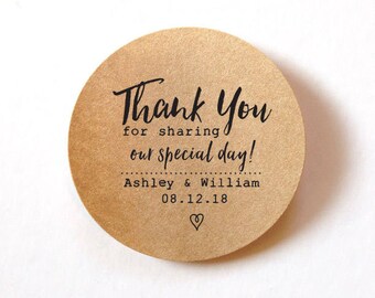 Favor Thank You Stickers wedding stickers for favors 60 ROUND stickers Thank You Labels Stickers Wedding Favor Stickers Wedding Labels