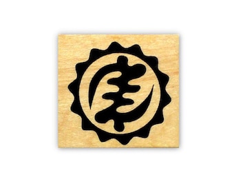 GOD ADINKRA, Nyame ye Ohene African mounted rubber stamp, God is King, tribal, Sweet Grass Stamps No.17