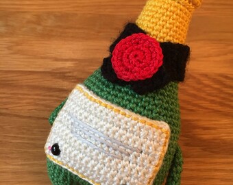 Crochet Champagne Bottle