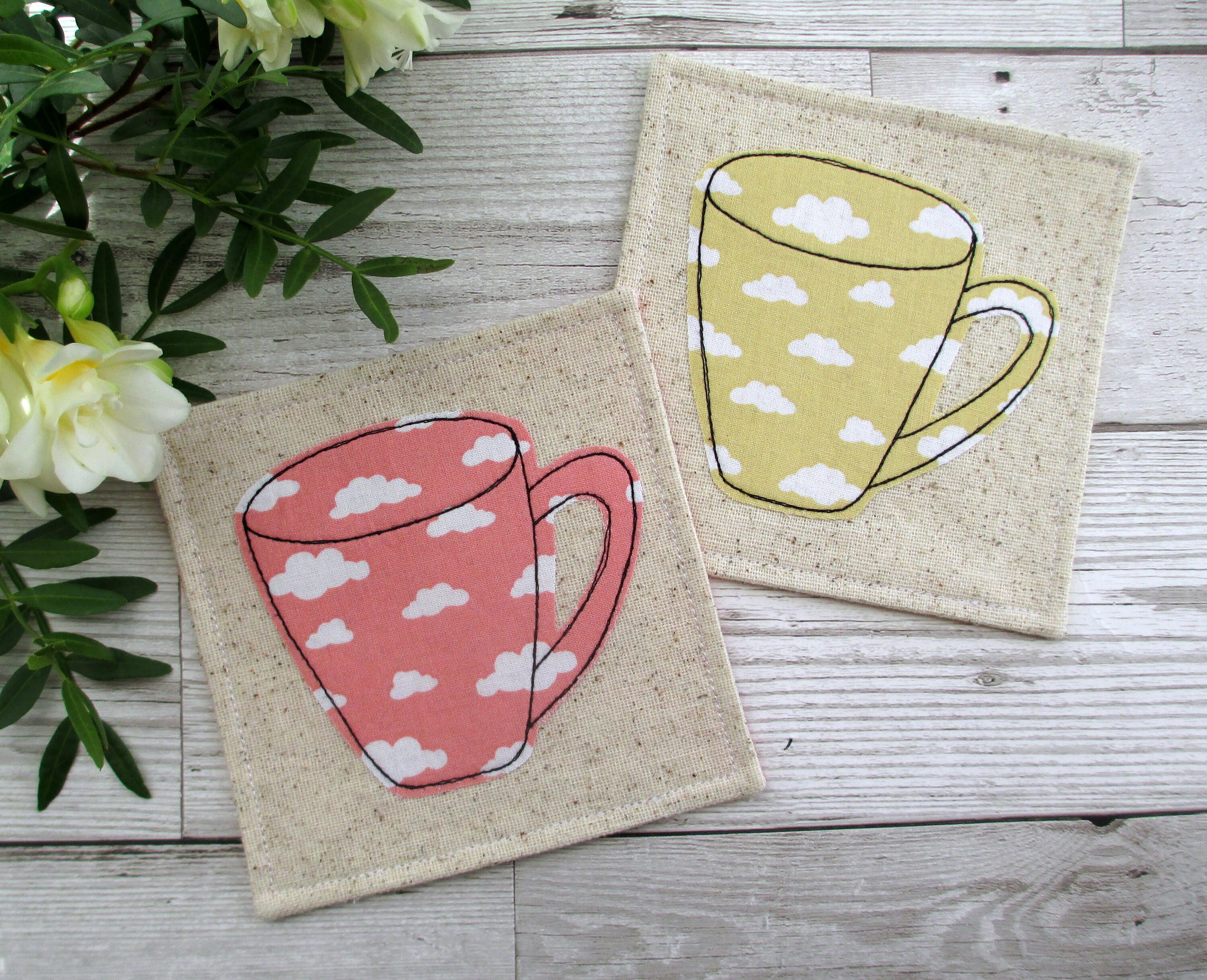 Mug Coasters Fabric Coasters Coffee Coasters Gift For Her