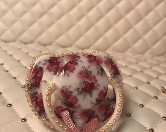 Champagne & roses magnetic reborn doll dummy pacifier