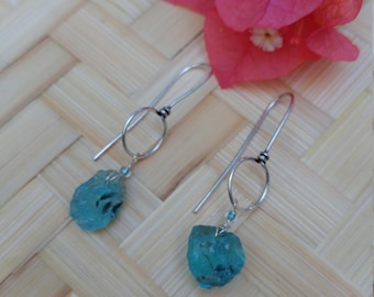 BONFIRE seaglass earrings on sterling silver