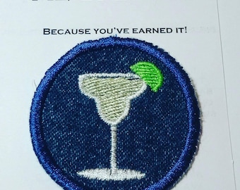 Margarita with Lime Iron on Patch/Merit Badge