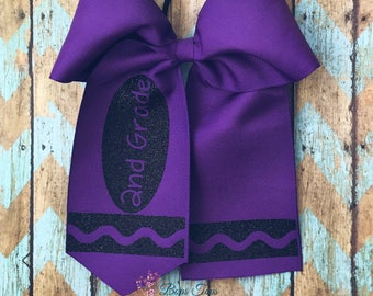 Crayon Cheer bow