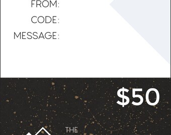 50 Dollar Gift Certificate to DULCET EDGE, E-Card, Printable Gift Certificate