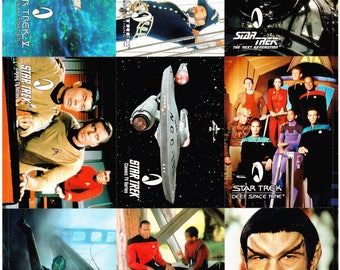 Vintage Uncut Skybox Star Trek Official Fan Club Promotional Sheet, Trading Cards, 1994, Original Series, Next Generation, Voyager
