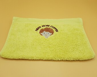 Embroidered guest towel