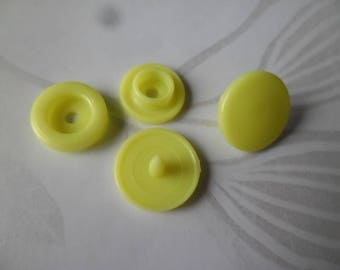 x 1 set of 10 neon yellow snaps KAM T5 12 mm plastic