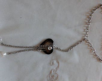 Style seventies agate Heart Necklace