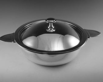 CHRISTOFLE Silver Plate - Modernist Vegetable Tureen - Luc Lanel - 13 1/2"