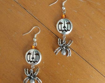 Tarantula/Pumpkin earrings