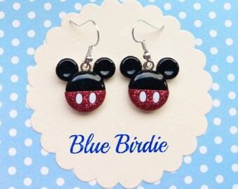 Mickey Mouse dangle earrings Disney jewelry Disney earrings Mickey Mouse jewelry Mickey Mouse earrings Mickey Mouse jewellery Minnie gifts