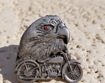 Eagle Head and harley motorcycle Vest pin, nice find