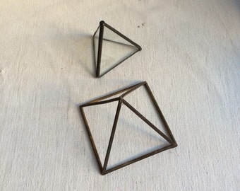 Vintage terrarium geometric domes pyramid terrarium