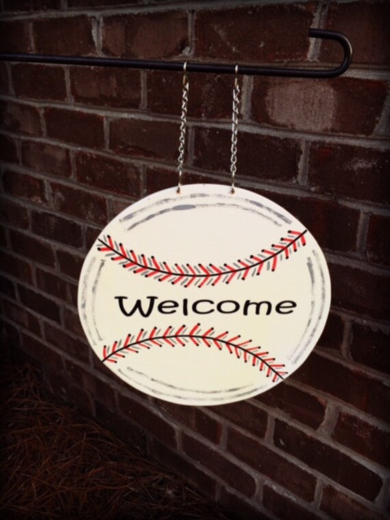 BASEBALL Garden Flag Welcome Garden Flag Baseball Sign