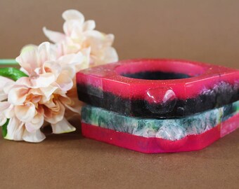 set of two resin bangles, resin bracelet, italian jewelry, handmade in italy