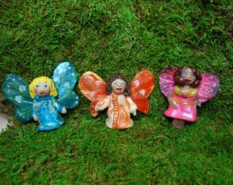 Fairies-Handmade Polymer Clay Fairies-OOAK-Choice of 3 fairies